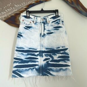 Zara Tye Dye Jean Skirt